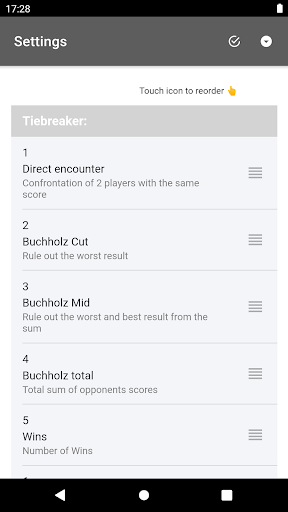 Chess Swiss System Screen 3