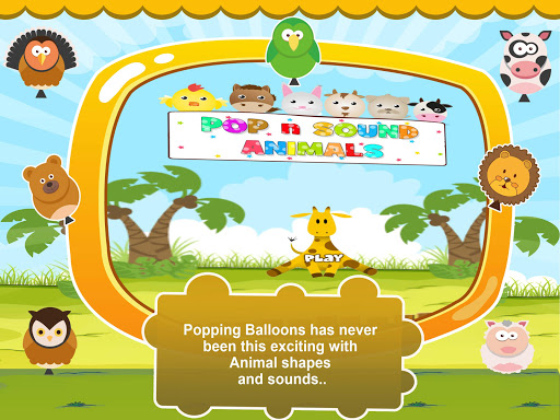 Balloons Animal Sounds Popping Screen 3