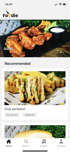 Android application Foodie screenshort