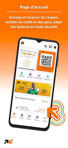 Android application Orange Money Sénégal screenshort