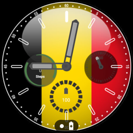 Android application Belgian Flag Watchface screenshort
