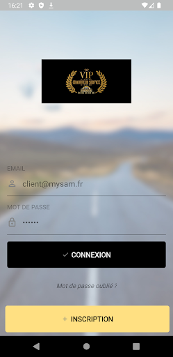 Android application CHAUFFEUR SERVICE VTC screenshort