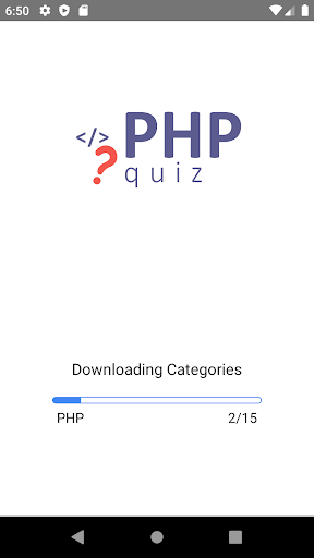 Android application PHP Quiz screenshort