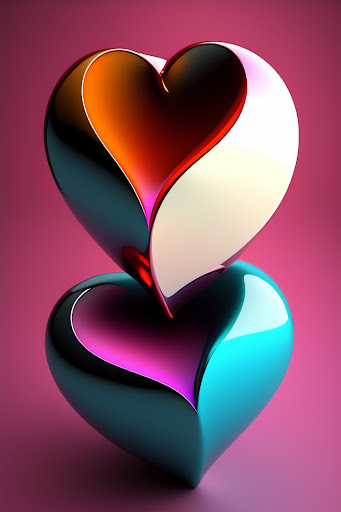 3d love hearts wallpapers