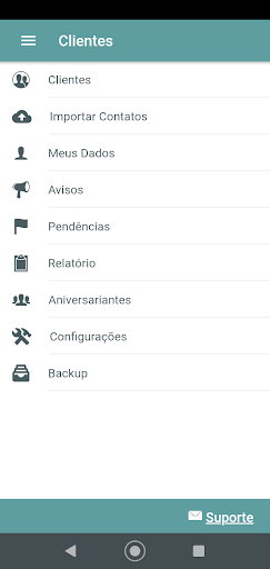 Android application Cadastro de Clientes screenshort