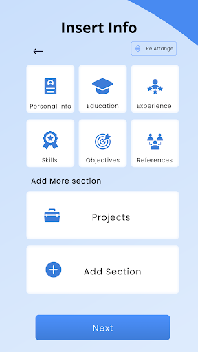 Resume Builder CV Maker Screen 2