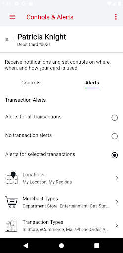 Android application Bank OZK Cards screenshort