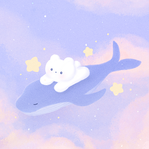 하늘 고래와 젤리곰 카톡 테마 logo