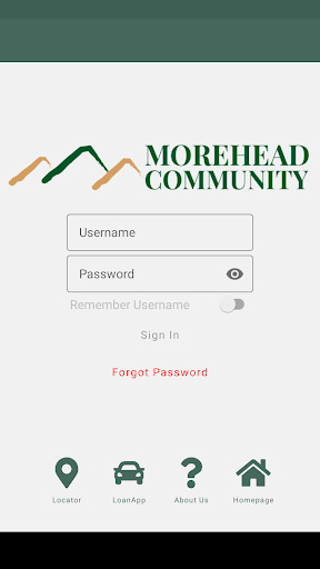 Android application Morehead Community FCU screenshort