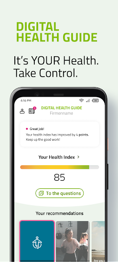 Android application Digital Health Guide screenshort