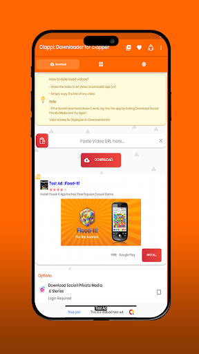 Android application Clappi: Downloader for clapper screenshort