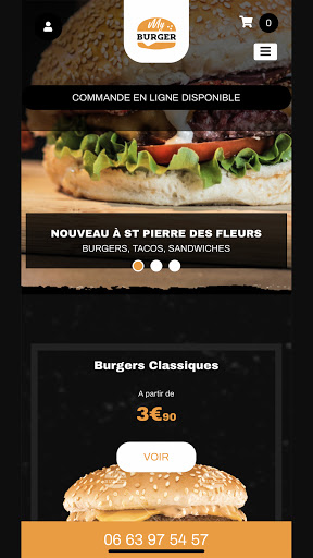 Android application MyBurger screenshort