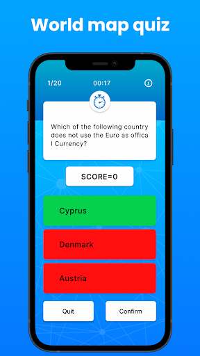 Geography games – Map Quiz Screen 3