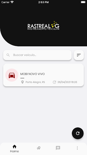 Android application Rastrealog Rastreamento Veicul screenshort