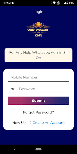 Android application Gali Disawar king screenshort