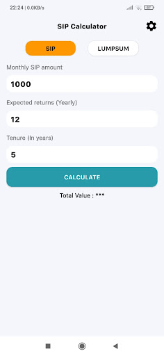 MoneyMatrix - SIP & MF Calc Screen 2