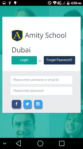 Android application Amity School Dubai screenshort
