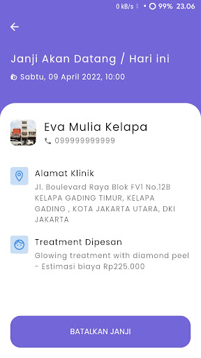 Eva Mulia Clinic Mobile Screen 3