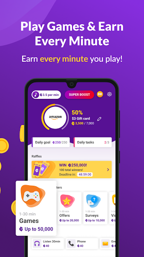 Earn Cash Reward: Make Money Playing Games & Music android2mod screenshots 3