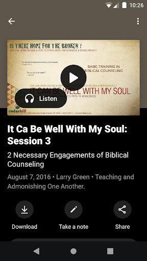 Cedar Hill Church App Screen 3