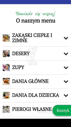 Android application U Kucharzy screenshort