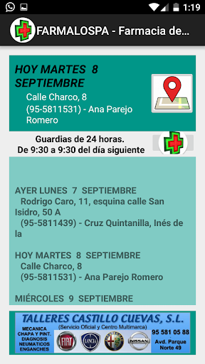 Android application Farmacia Guardia Los Palacios screenshort