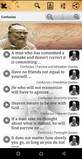 Android application Confucius: Quotes screenshort