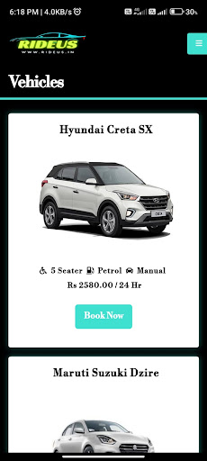 Rideus - Self Drive Car Rental Screen 2