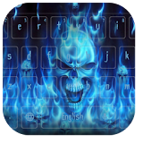 Blue Fire Skull Keyboard icon