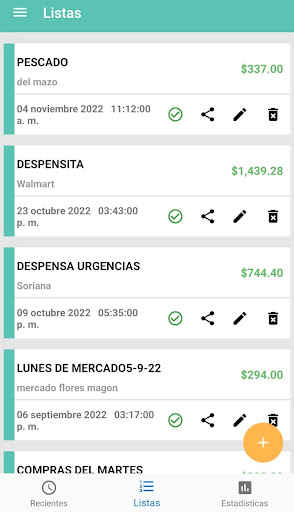 Lista de Mercado Screen 2