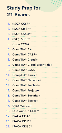 Screenshot of Pocket Prep IT & Cybersecurity