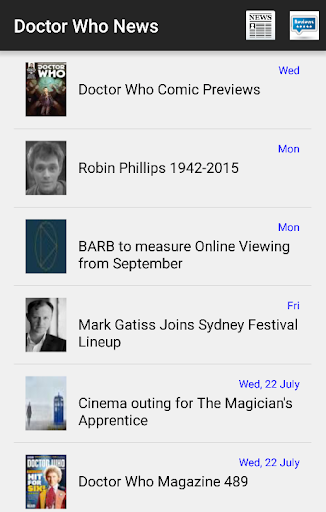 Android application NITAS - Doctor Who News screenshort