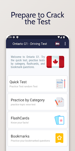 G1 Driving Test Ontario 2024 Screen 3