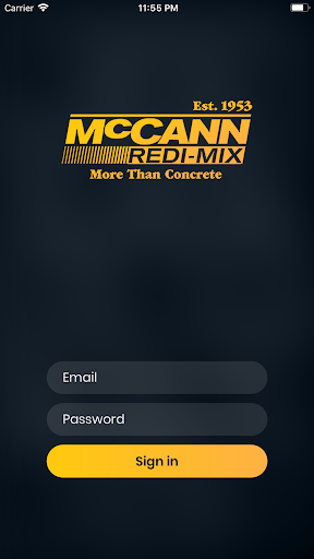 McCann Redi-Mix App Screen 2