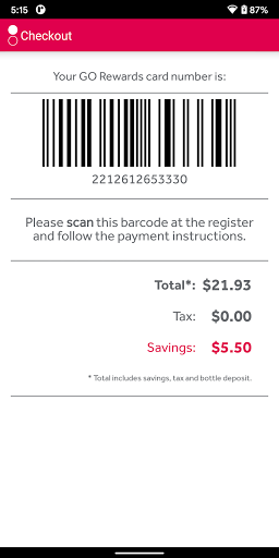 Stop & Shop Scan It™ Mobile Screen 3