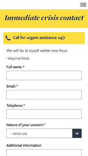 Crisis Response & Management Screen 2