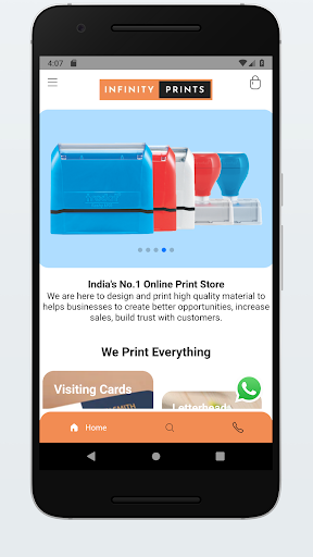 Android application Infinity Prints screenshort