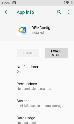CipherLab OEMConfig Screen 2