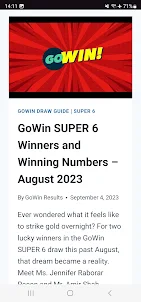 GoWin Draw Results Today - UAE