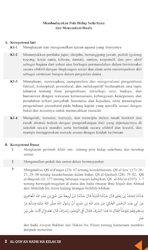 Al-Quran Hadis MA XII 2020 Screen 3