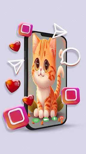 Cute Cat Video Call Screen 2