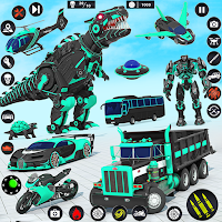 Dino Robot Car Game:Flying Robot transforming game