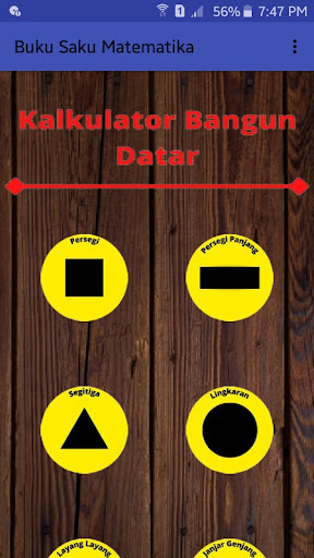 Android application Pintar Matematika-Bangun Datar screenshort