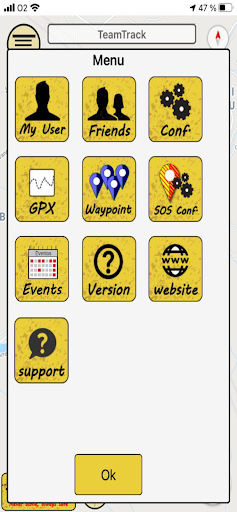 Android application TeamTrack X screenshort