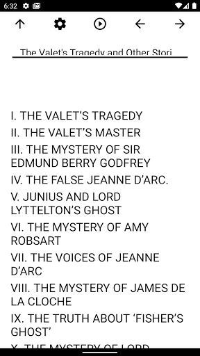 Android application Book, The Valet's Tragedy and screenshort