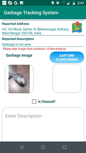 Garbage Tracking System Screen 3
