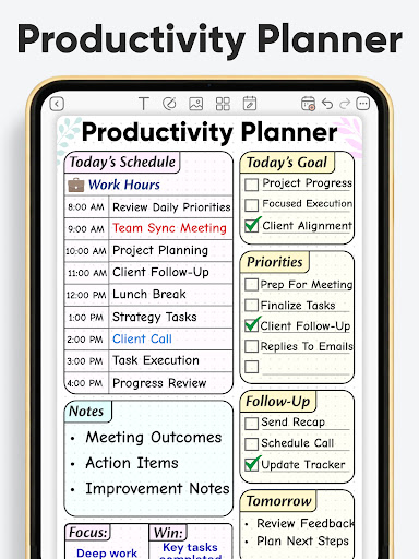 Screenshot of Daily Planner, Bullet Journal