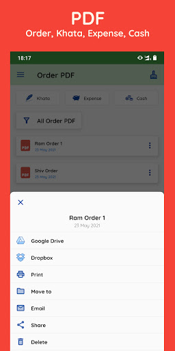Order Book - Manage Business Screen 2