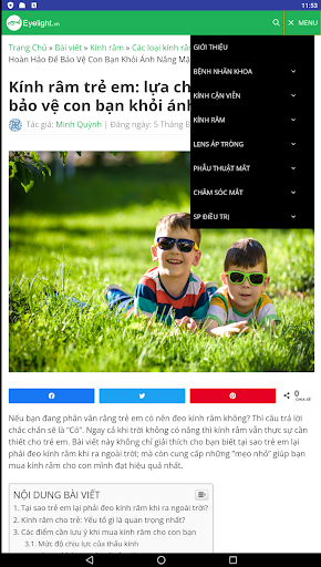 Android application Eyelight Việt Nam screenshort