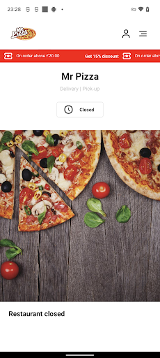 Android application Mr Pizza Norwich screenshort